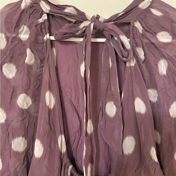 Absolutely adorable purple and white polka dot dress by Anthropologie’s Maeve 👗 - Picture 8 of 8